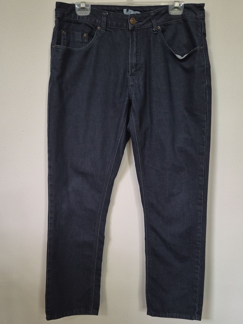 bulletprufe denim Men's 34x30 Slim Straight Leg Jeans Indigo Classic 5 Pocket
